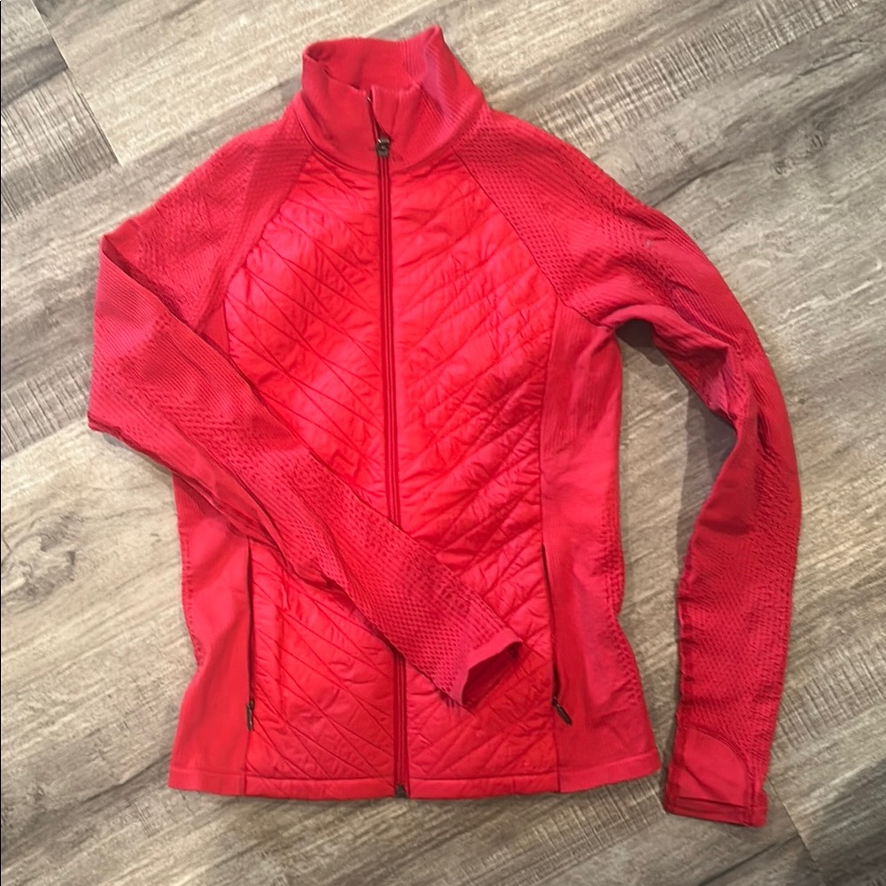 Athleta Red Ski Jacket Quilted Puffer Style